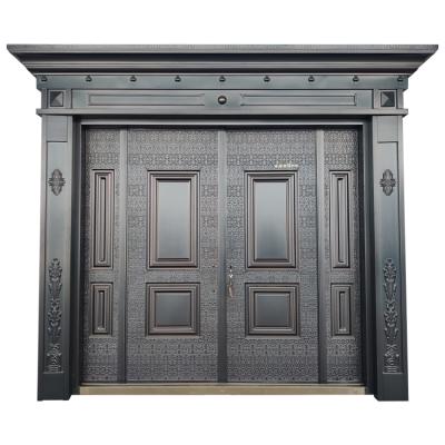 China Traditional Luxury Steel Security Door Modern Designs Steel With Exterior Door for sale