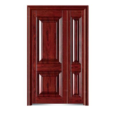 China Modern design sound insulation metal security and anti-theft interior steel door for sale