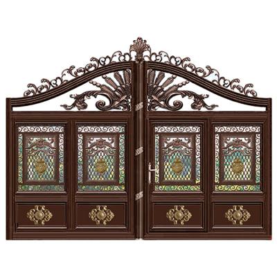 China Easily Compiled Modern Designs Of Spanish Style Contract Patio Metal Wrought Iron Driveway Gates And Gates For Mansion for sale