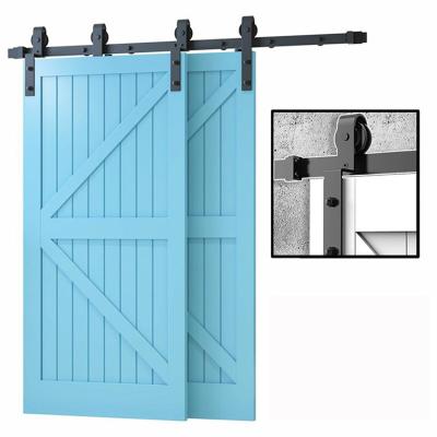 China Security Single Track Bypass Barn Doors Hardware Modern Bulletproof Sliding Doors For Houses With Code for sale