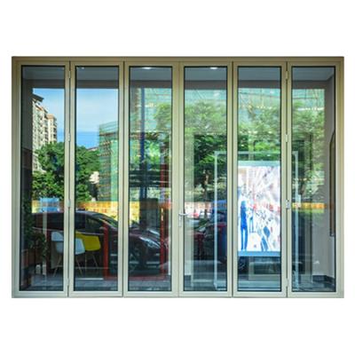 China Waterproof Best and Cheapest Interior Folding Wood Partition Bi-Folding Aluminum Folding Doors for sale