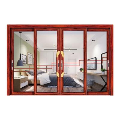 China Waterproof Aluminum Door Window Glass Keys India 3 Way Sliding Glazed Double Sliding Glass Sliding Doors for sale