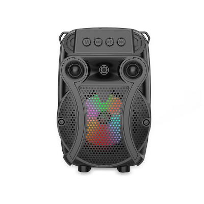 China SING-E ZQS1429 4 Inch 8W High Power Led Rgb Light Stage Party Dj Stereo Mic Aux Bass Subwoofer Loud Sound Wireless Speaker for sale