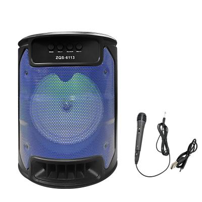 China SING-E ZQS6113 Portable 6.5 Inch Active Stereo 12W High Power Wired Microphone Support Multiple Playback Modes Speaker for sale