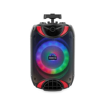 China SING-E ZQS8118 Outdoor Bass RGB Led  Light Portable Party Stage Dj Wireless Mic Multi-functional Trolley Bt Speaker en venta