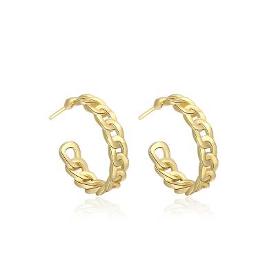 China TRENDY 925 Sterling Silver 18K Gold Plated Ladies Stud Earrings Collection For Women Charms Ladies Jewelry Custom Fashionable Wholesale for sale