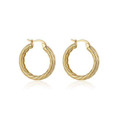 China Trendy personality gold plated stud earrings collection fashion silver jewelry s925 Sterling hoop18K charm ladies women designer volume for sale