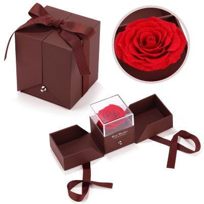 China Manufacturer Flower Packaging Drawer Double Gift Jewelry Paper Box Recyclable Luxury Custom Flower Gift Box for sale