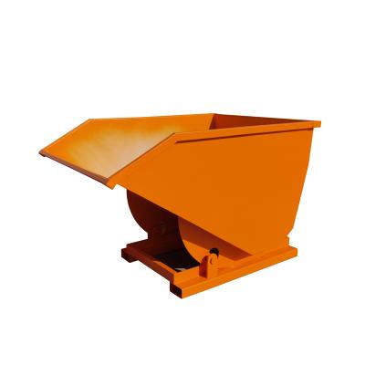 China Garment Shops Self Dump Hopper Forklift Mild Steel Tipping Bins For Sale for sale