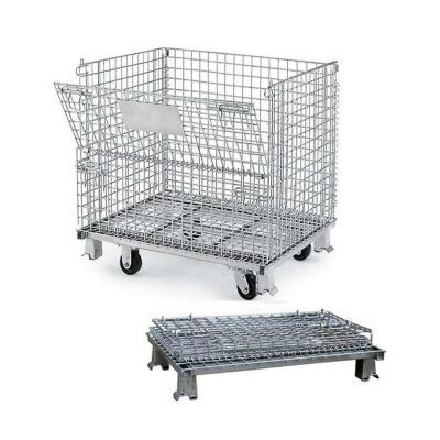 China Storage Cage Precision Welded Stainless Steel Wire Mesh Container for sale