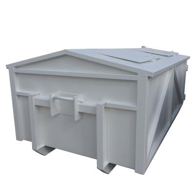 China Customized Steel Solid Waste Garbage Collection Bin Mini Drop Off Dump Recycling Waste Hook Lift Bin for sale