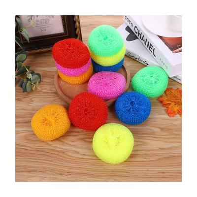 China Sustainable Household Pot Brush Dish Stainless Steel Wire Nylon Cleaning Ball for sale