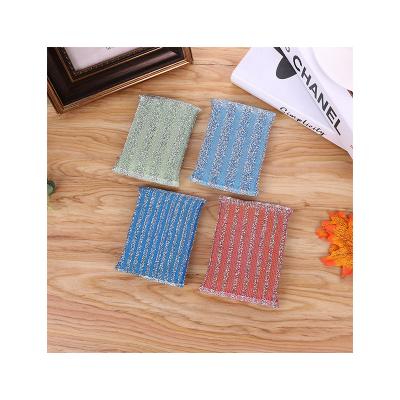 China Large Durable Double Side Stainless Steel Sponge Stainless Steel Scouring Pad for sale