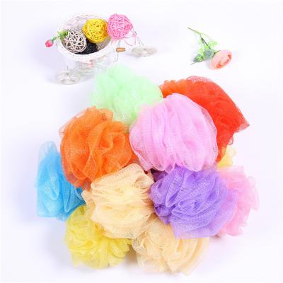 China Good Quality Soft.Eco-Friendly Bathroom Body Exfoliating Colorful Loofah Shower Balls for sale