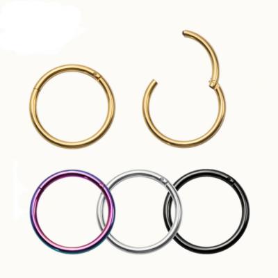 China Newest Wholesale Price CLASSIC Body Jewelry Nose Piercing Ring Segment Clickers Ring for sale