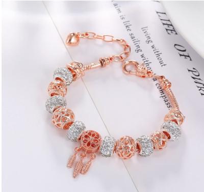 China Cute 18k Gold Bracelet Women , Gold Plated Fashion Women Charm Bracelet for sale