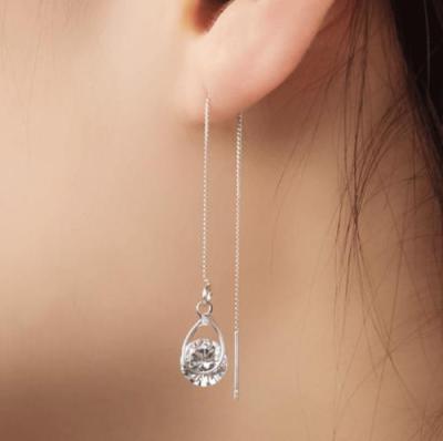 China CLASSIC Water Drop Crystal Dangle Earrings Classic Long Tassels Earrings For Women for sale