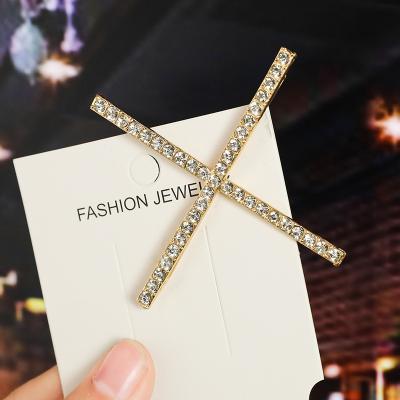 China 2020 Hot Selling Women's Fashionable Barrette Hair Clip Accessories Bobby Pins Fashion Rhinestone Hairgrip for sale