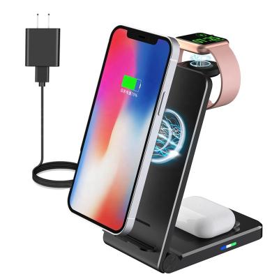 China For Phone/Watch/Earphone 18W Fast 3 in 1 Wireless Charger Dock Station for Apple Watch 7 SE 6 for Airpods for iPhone 13/13 Pro/12 for sale