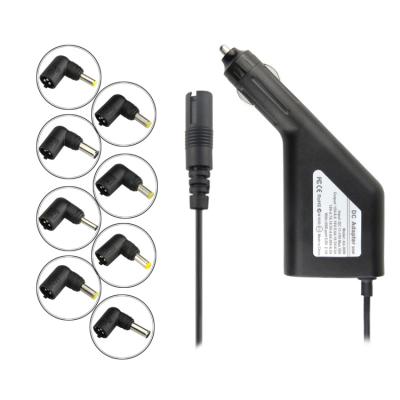 China Universal 90W LAPTOP 15V/16V/18.5V/19V/19.5V/20V DC Auto Car Charger 8 Tips For Most Laptop/Notebook for sale