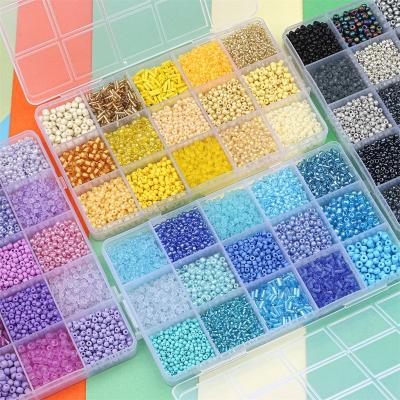 China Jewelry Making 15 Colors Glass Seed Beads Tube Beads Material Pack Handmade DIY Beaded Bracelet Necklace Jewelry Making Accessories for sale