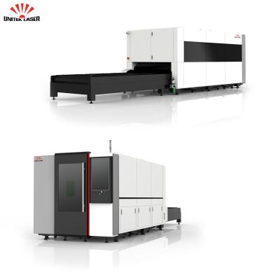 China 3000W 6000W 8000W 12000W Fiber Laser Cutting Machine 3015 Machine Water Cooled Enclosure for sale