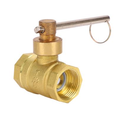 China Manufacturer Wholesale Brass Rotary Material Brass Air Slotted Key Lock Ball Valve for sale