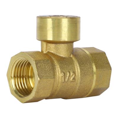 China Manufacturer High Quality Brass Material Professional Cross Key Locking Ball Valve for sale