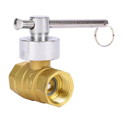 China Factory Wholesale Price Brass Material Multifunctional Brass Magnetic Triangle Locking Ball Valve for sale