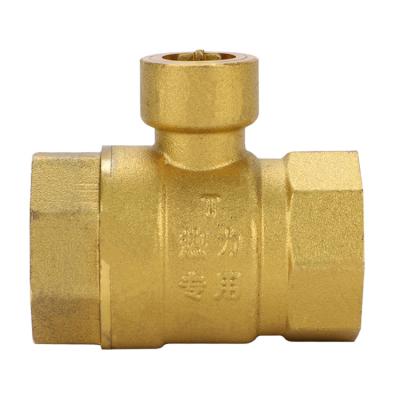 China Brass Material Outstanding Quality Finely Processed Brass Triangle Locking Ball Valve for sale