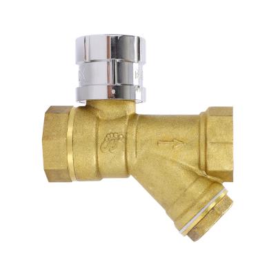 China Brass Material Manufacturer Supply Tap Water Pipe Brass Integration Y Type Magnetic Filter for sale