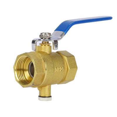 China Wholesale Cheap Brass Material Price Mini Brass Thickening Temperature Measurement Ball Valve For Water Use for sale