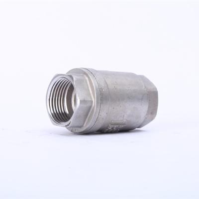 China 304 stainless steel material low cost finely processed vertical thread 304 stainless steel check valve for sale for sale