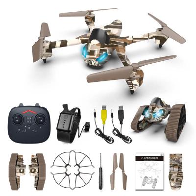 China With Camera Wholesale Sky New Fly 2 in 1 2.4G Drone Air-Land Flight Tank HD Camera Drone Quadcopter Aircraft Vehicle Kids Kid Toys for sale