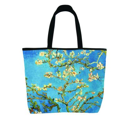 China Various Types Custom Printing JSMART Microfiber Handbag Digital Sublimation Printing Tote Bag for sale