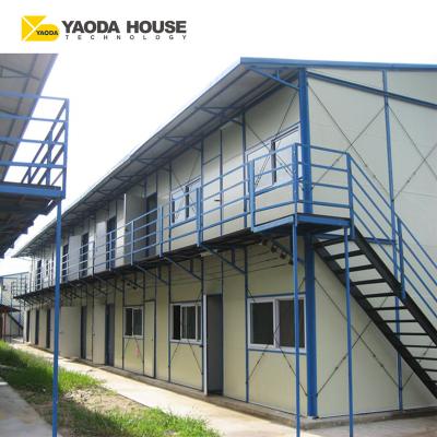 China Hotel South Africa Steel Frames Sale Two Story Double Story Mobile Home Prefab Whole Wide Portable Dormitory Work Camp House for sale