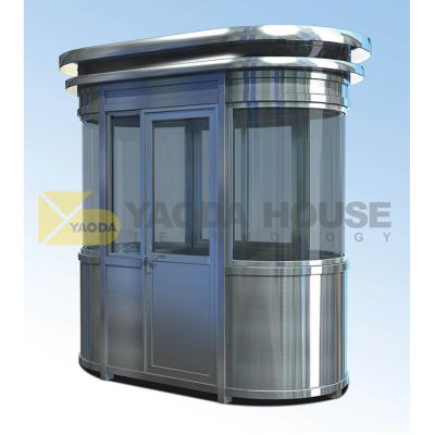 China Office Oval Shape Security Guard House Prefab Container House With Stainless Steel for sale