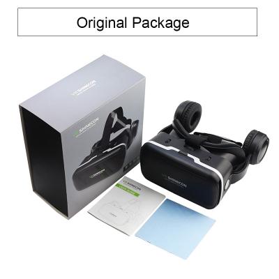 China ABS+Leather 2018 fashion 3d vr headset with earphone best for 4-6 inch cellphones zu verkaufen