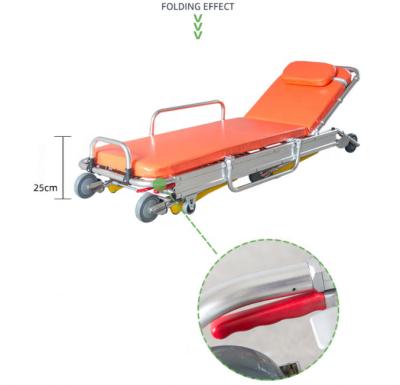 China Hot Selling Emergency Rescue Aluminum Alloy Ambulance Stretcher Trolley With Low Price for sale