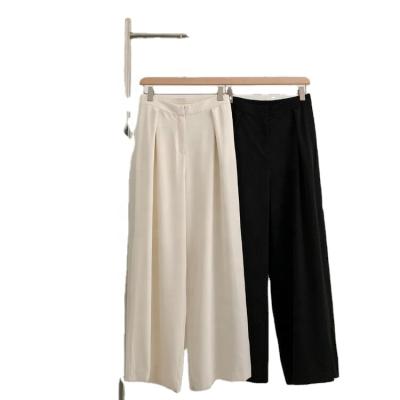 China Waterproof 2021 Spring And Autumn Pure Color Wide Leg Lazy Mopping Pants Breathable Comfortable Classic All-match for sale