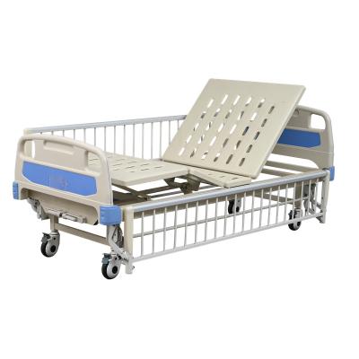 China Manual Easy Operate Good Quality Hospital Furniture Manufacturers Two Cranks Manual Hospital Bed For Sale for sale