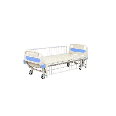 China Manual Easy Operate Hospital Furniture ABS Two Crank Manual Electric Nursing Bed 2 Crank Patient Bed for sale