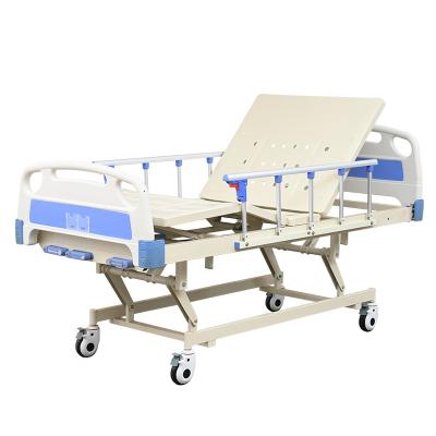 China Manual Easy Operate 3 Function Cheap Hospital Equipment Manual Hospital Bed With Three Cranks for sale