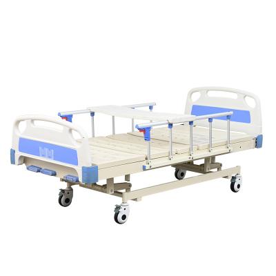 China Manual Easy Operate Emergency Patient Mul-tifuction 3 Function Emergency Hospital Bed Icu Room Electric ABS Manual Hospital Bed for sale