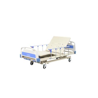 China Manual Easy Operate Icu Homecare Nursing 3 Crank Operate Manual Medical Outpatient Hospital Bed Prices for sale