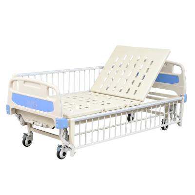 China Factory Direct Sale Good For Donation Economic Model Two Crank Manual Medical Easy Operate Hospital Bed In Low Price for sale