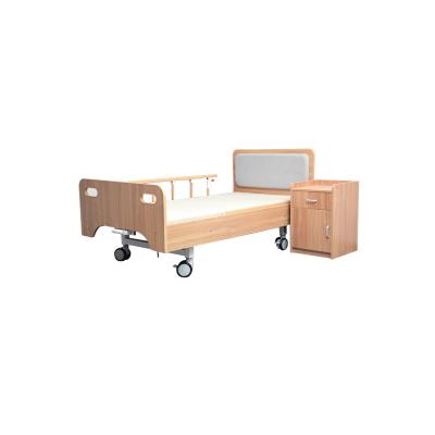 China Manual Easy Operate Factory Quality Guarantee 5 Function Wooden Nursing Patient Bed For Rehabilitation Home Hospital for sale