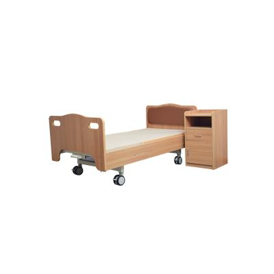 China Manual Easy Operate Hospital Folding 5 Function Wooden Electric Adjustable Nursing Home Nursing Contouring Bed For Elderly Patients for sale