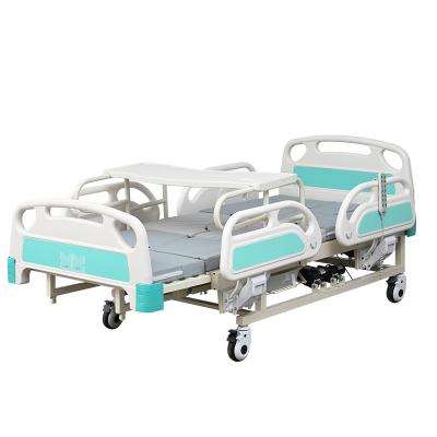 China Manual Easy Operate Hospital Furniture ABS Two Crank Manual Electric Nursing Bed 2 Crank Patient Bed for sale