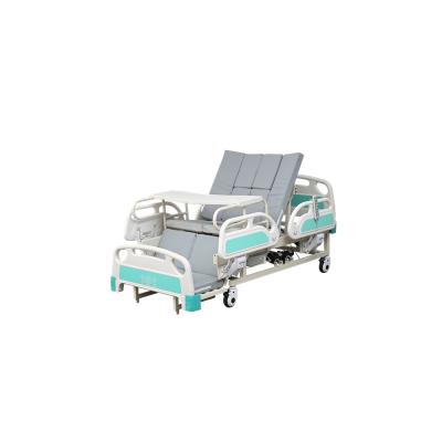 China Manual Easy Operate Function Folding Adjustable Clinic Furniture Electric Medical Nursing Patient Hospital Bed With Casters for sale